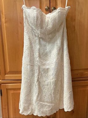 White House Black Market Ivory Lace Mini Dress